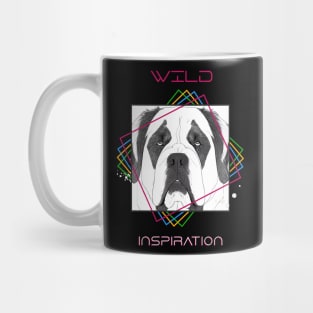 Saint Bernard Dog Wild Nature Animal Illustration Art Drawing Mug